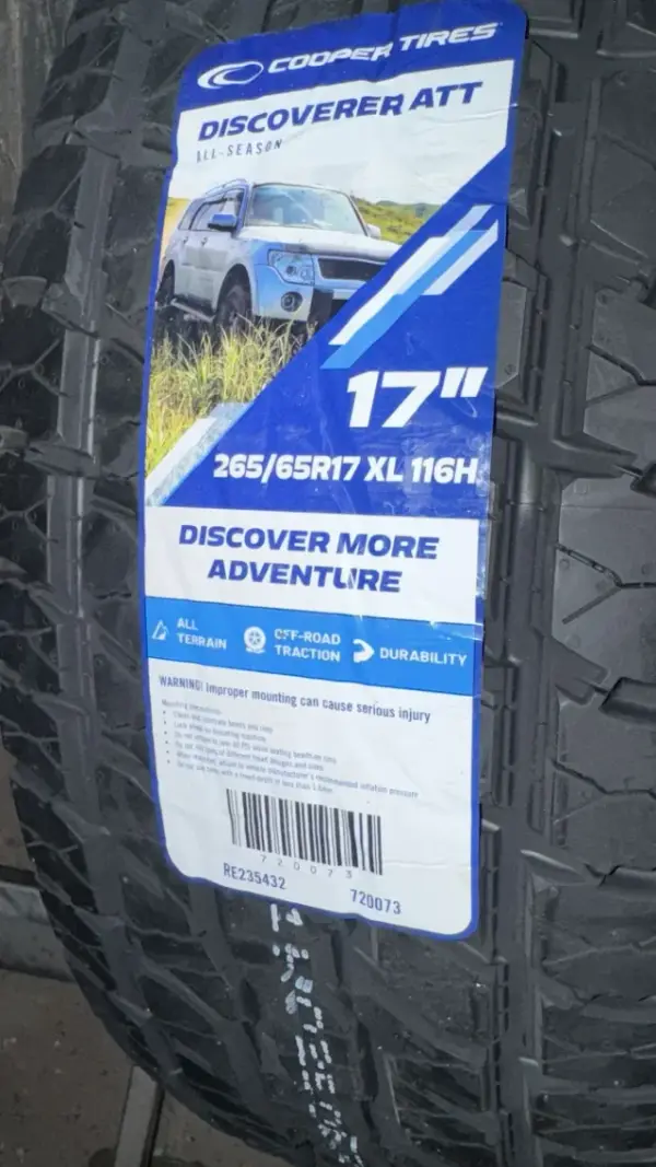 Cooper  Discoverer ATT · 265/65 R17 · x1