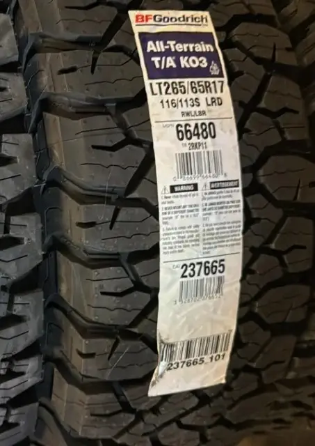 BFGoodrich All-Terrain T/A K03 · 265/65 R17 · x1